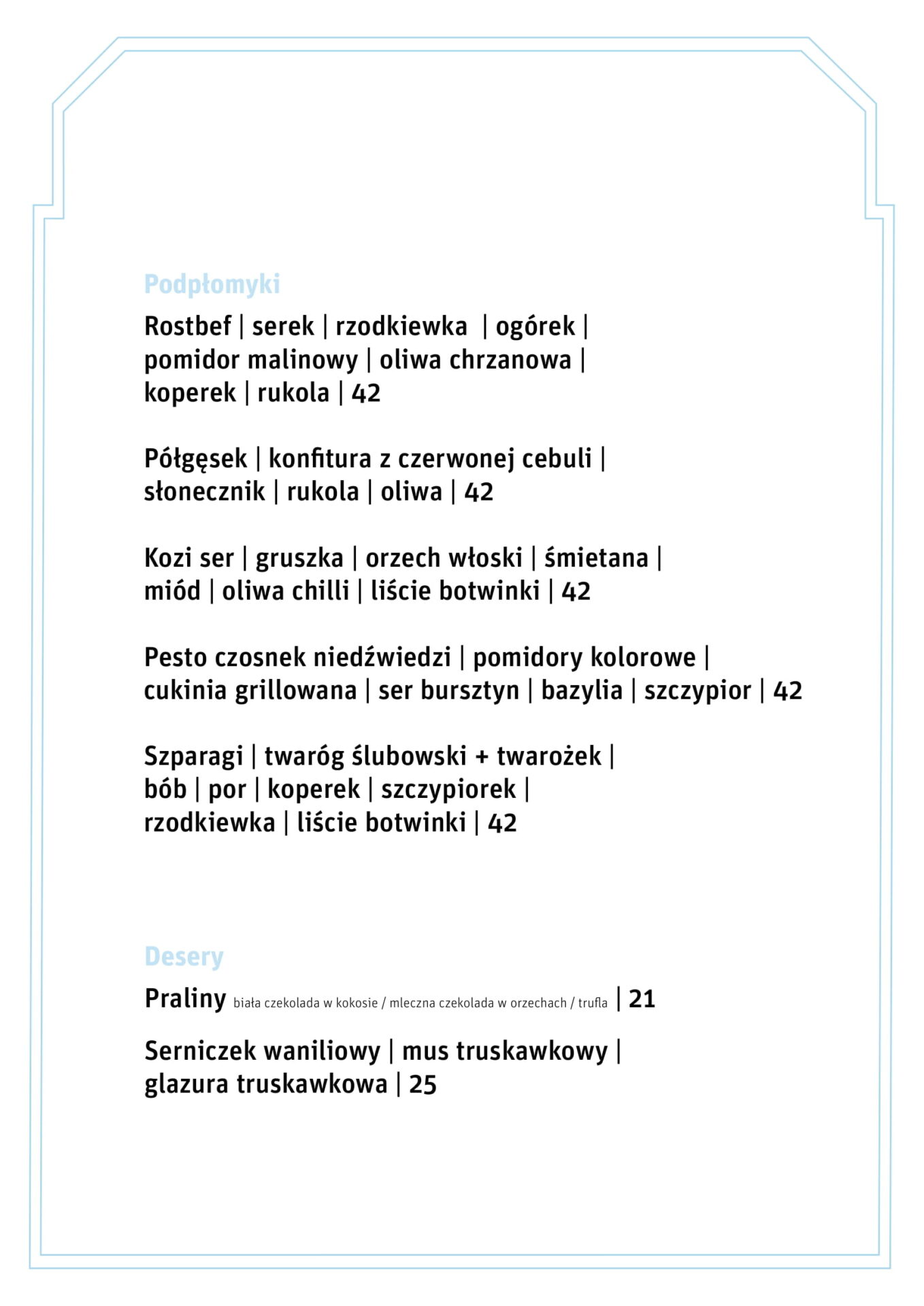 aktualne menu